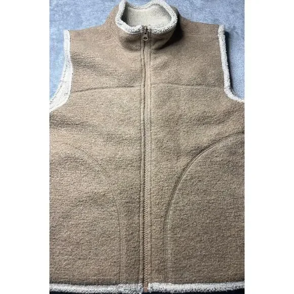 Woolrich Fleece Vest Women’s Large Browns Full Zip Outdoor SOFT Size Medium - Picture 1 of 7